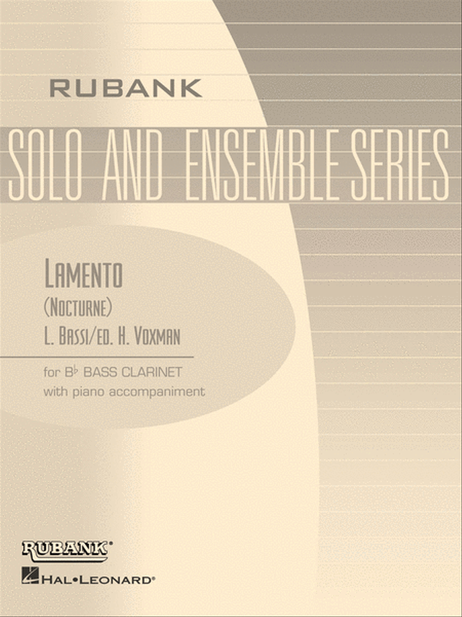 Lamento (Nocturne) Lamento (Nocturne) Bass Clarinet scores gallery preview page 1