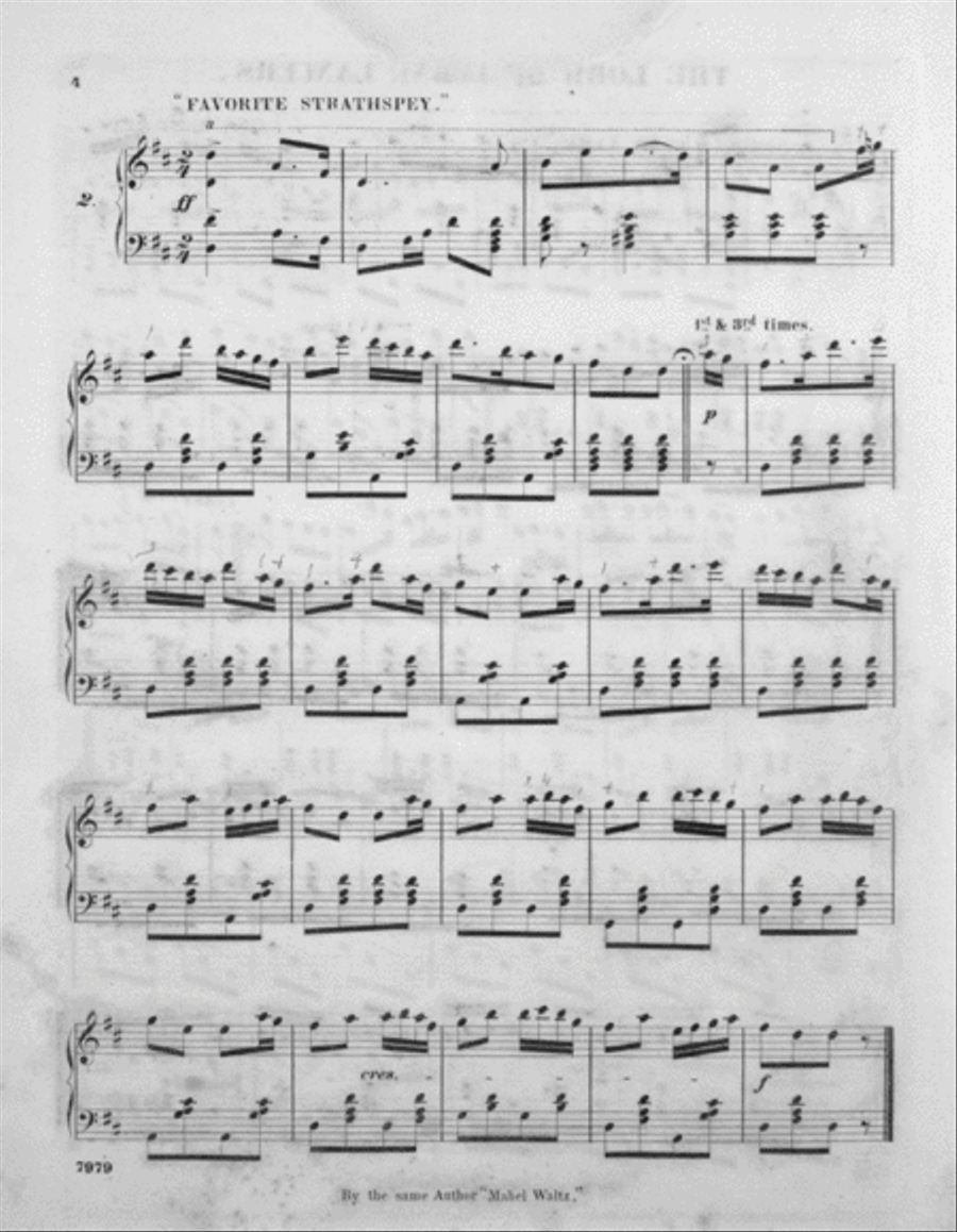 The Lord Of Lorne. Lancers Piano Solo scores gallery preview page 3