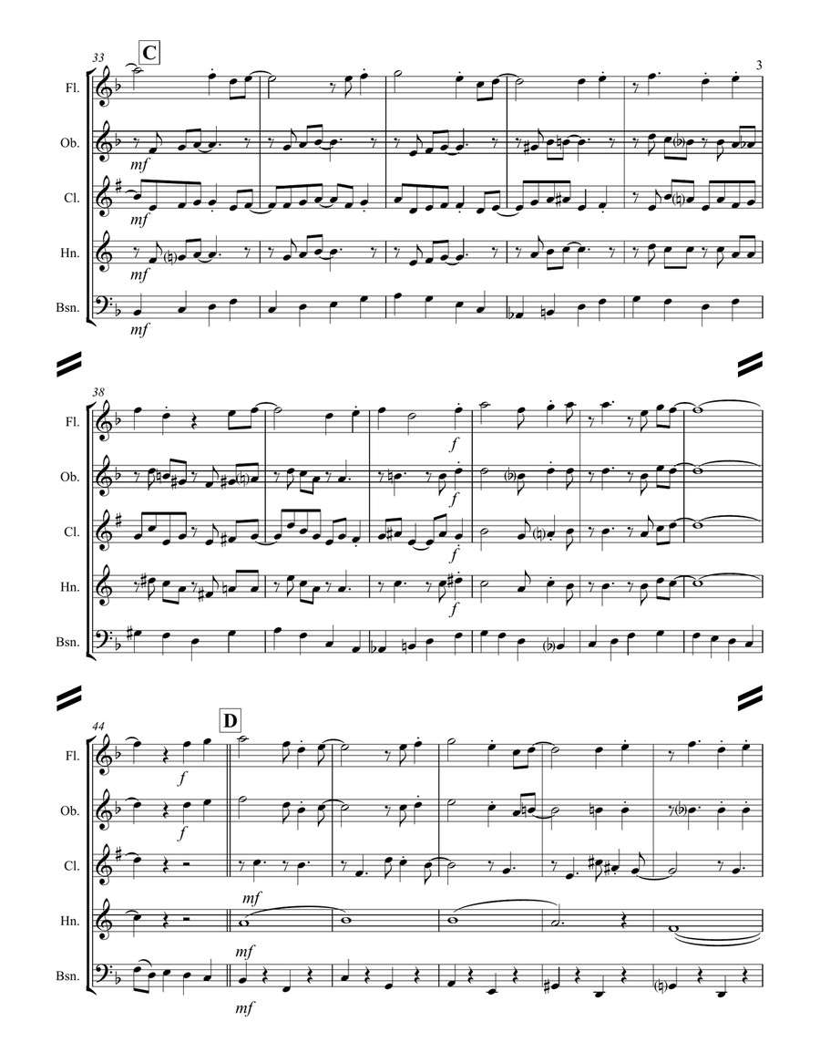 Almost Like Being In Love Woodwind Quintet scores gallery preview page 4