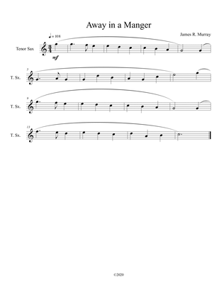 Away in a Manger for solo tenor sax