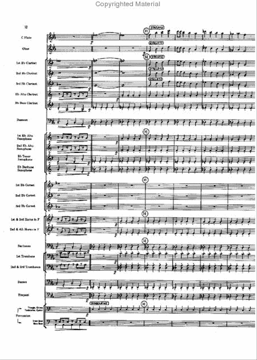 Short Prelude With Perspectives Concert Band scores gallery preview page 12