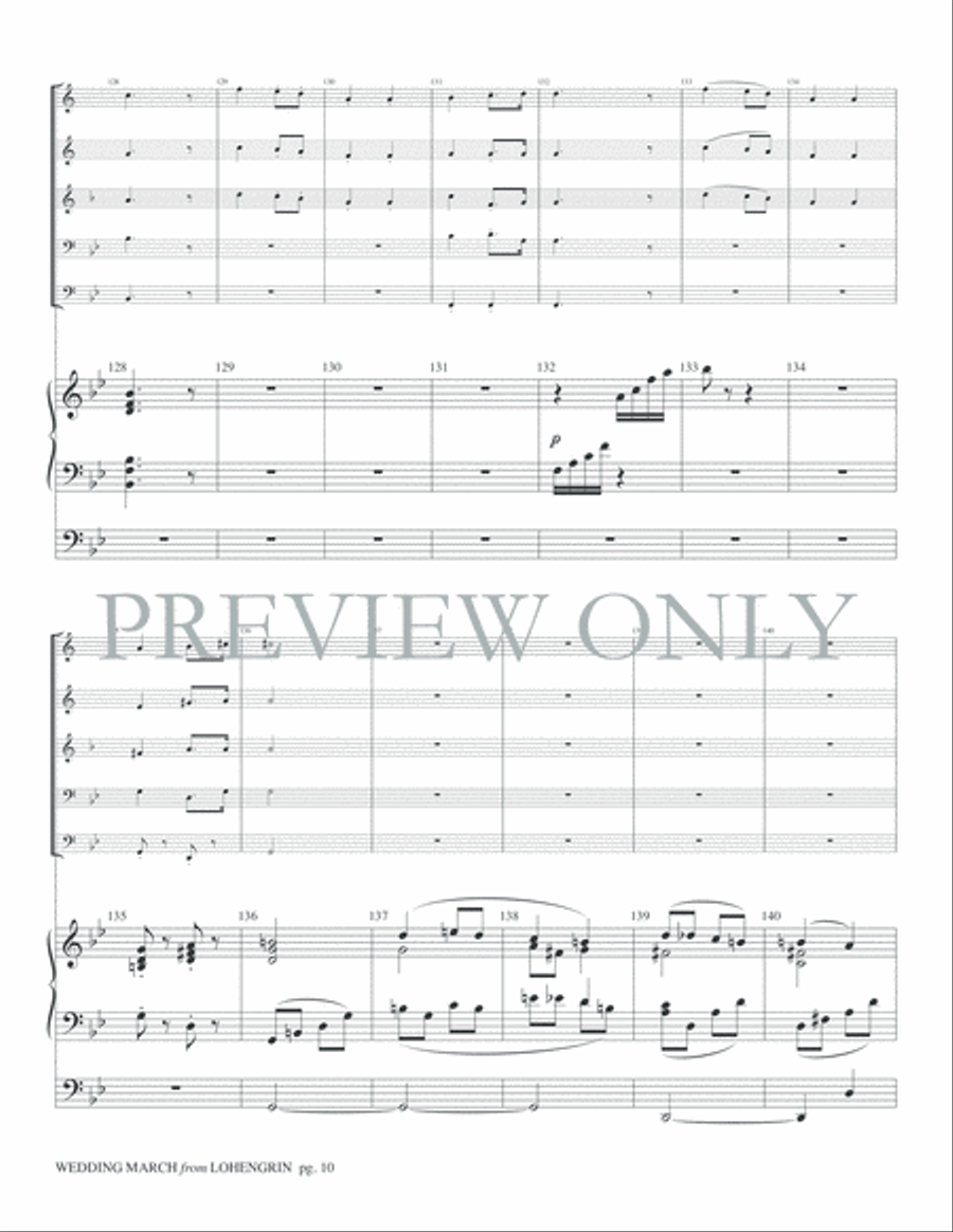 Wedding March from Lohengrin Brass Ensemble scores gallery preview page 12