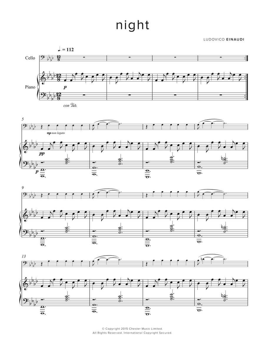 Night Night Cello Solo scores gallery preview page 1