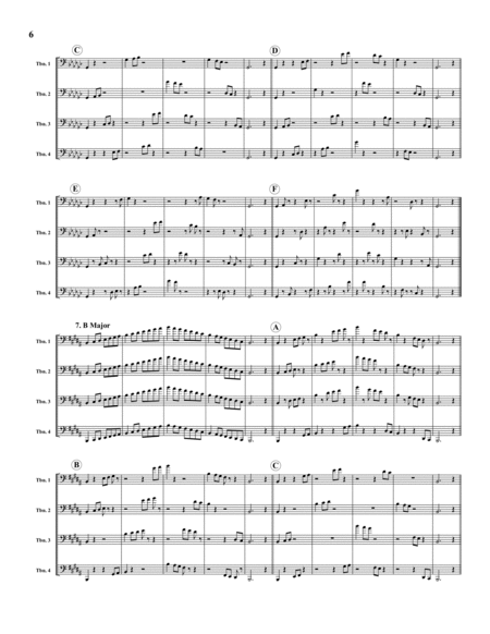 Donut Etudes: Coordination Studies in 12 Keys for 4-Part Trombone Ensemble, Volume 1