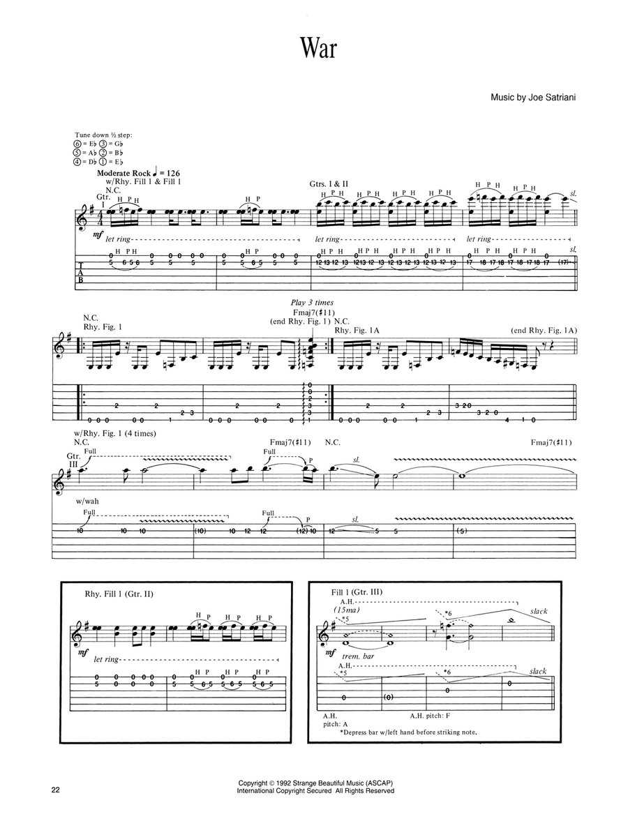 War Acoustic Guitar scores gallery preview page 1