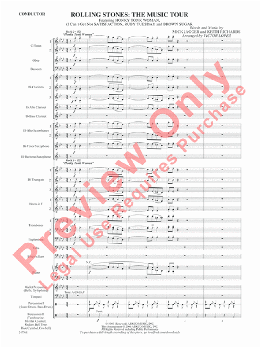 Rolling Stones: The Music Tour Concert Band scores gallery preview page 4