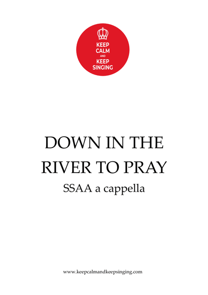 Down in the River to Pray SSAA a cappella image number null