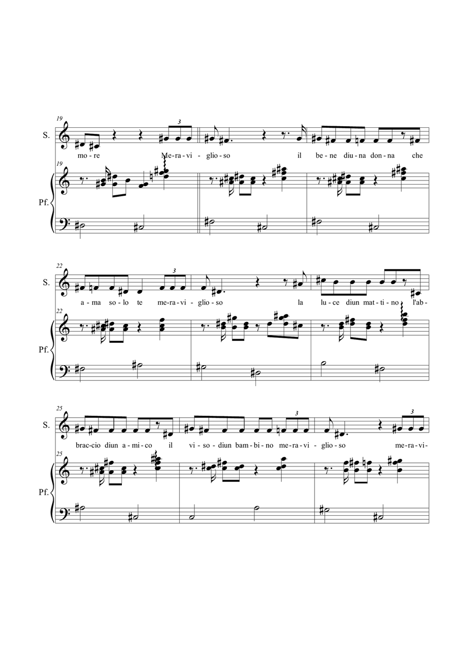 Meraviglioso Piano, Vocal scores gallery preview page 3