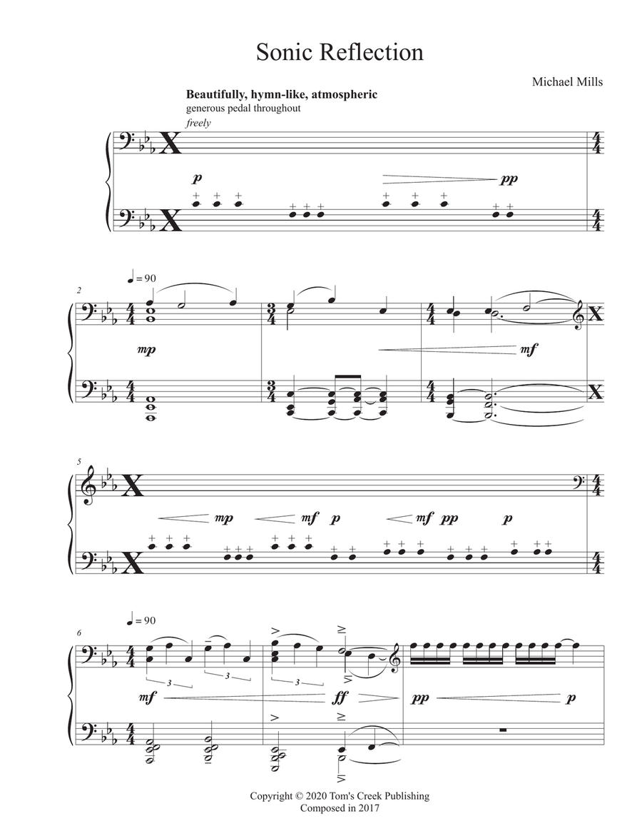 Sonic Reflection Piano Solo scores gallery preview page 6
