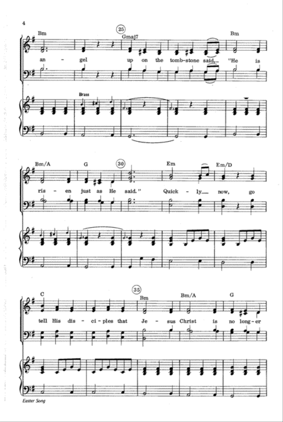 The Easter Song The Easter Song 4-Part scores gallery preview page 4