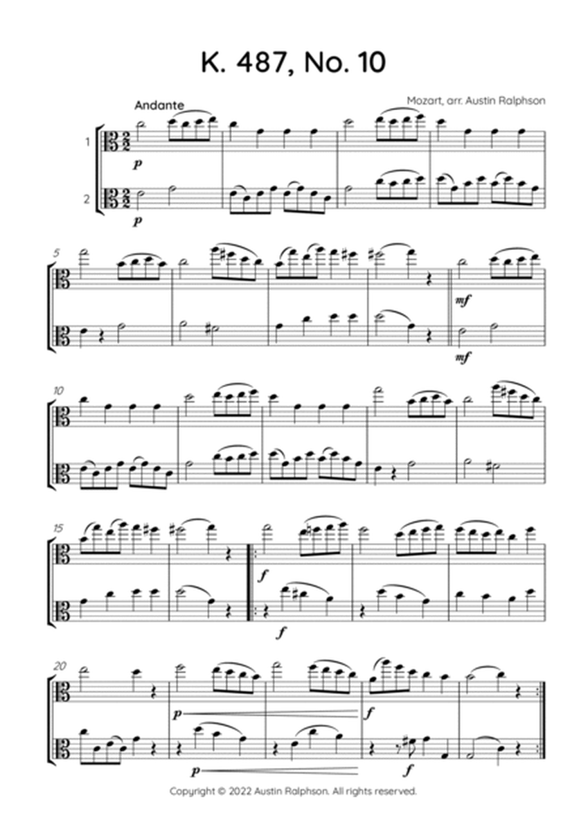 Mozart K. 487 No. 10 - viola duet image number null