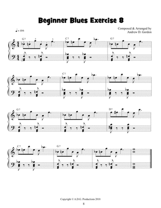 Beginner Blues Exercise 8 for Piano