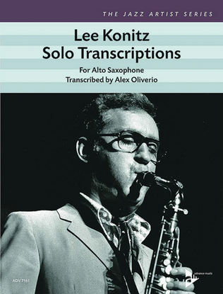 Book cover for Lee Konitz Solo Transcriptions for Alto Saxophone