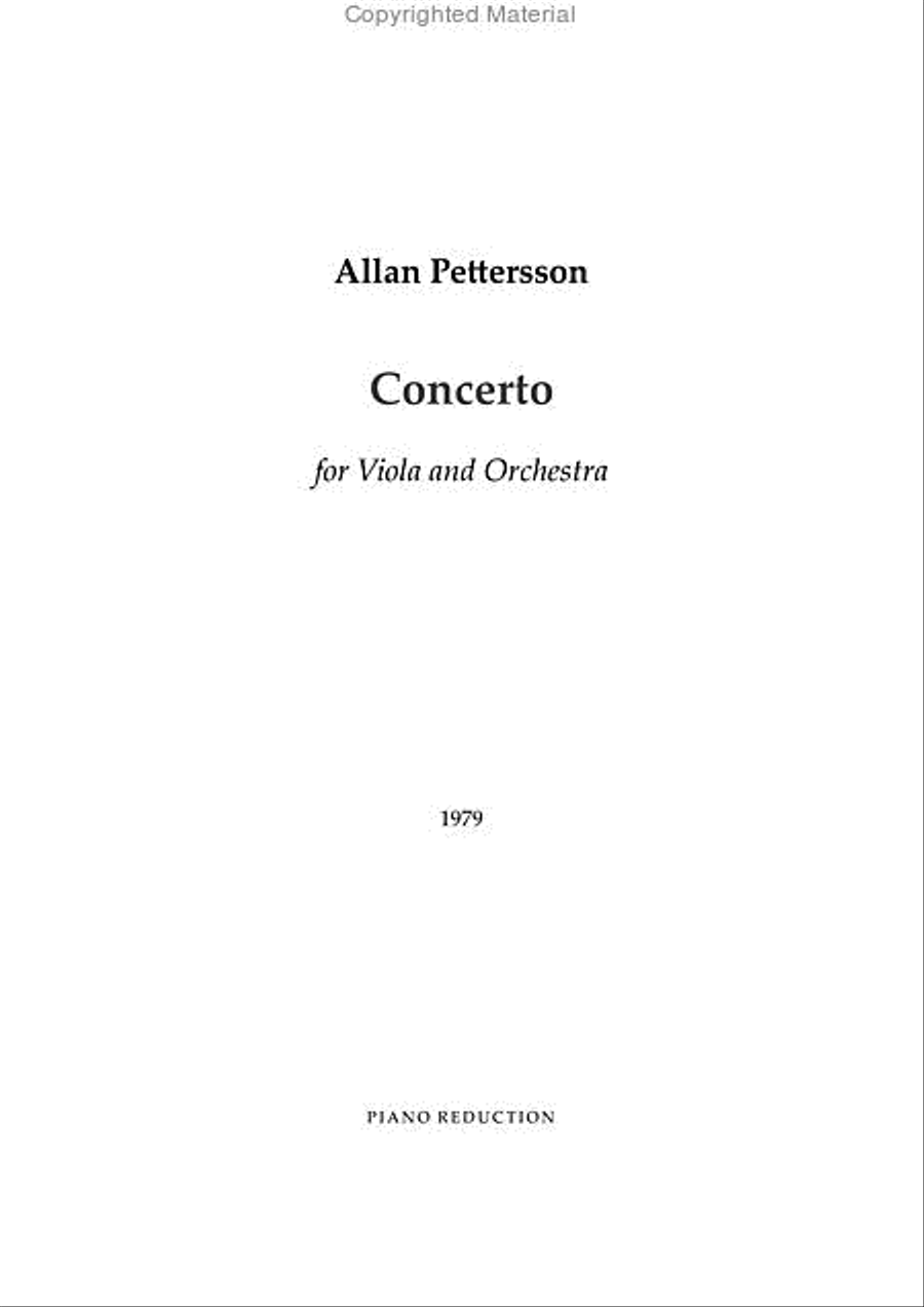 Konsert for viola och orkester - Klaverutdrag Viola scores gallery preview page 2