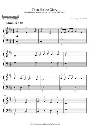 Thine Be the Glory (EASY PIANO) Oratorio Judas Maccabeus, Act 3: Chorus (HWV 63) [George Handel]