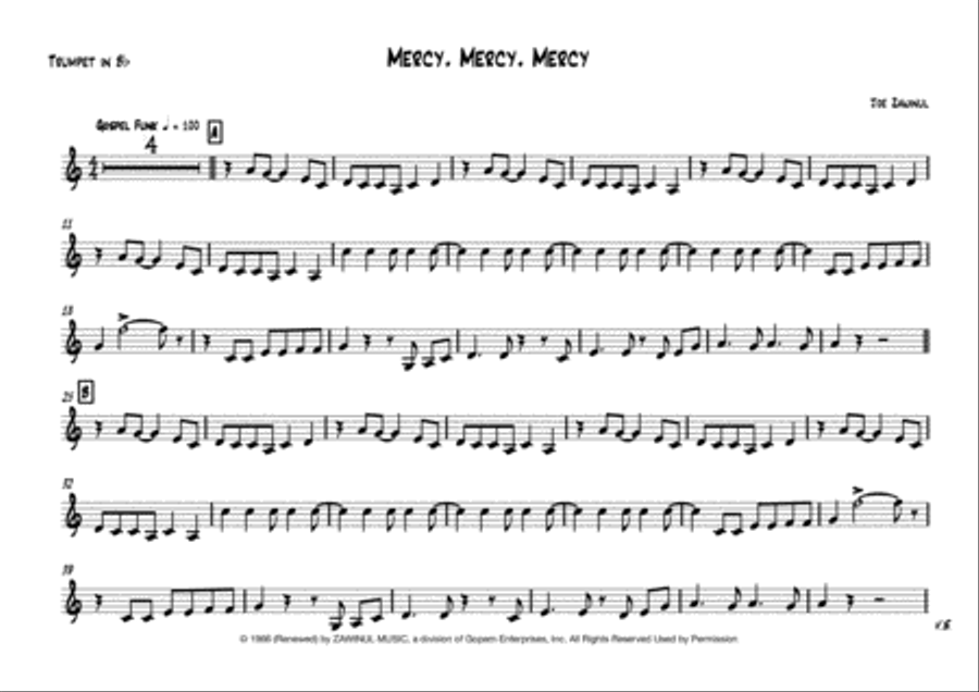 Mercy, Mercy, Mercy Mercy, Mercy, Mercy Small Ensemble scores gallery preview page 5