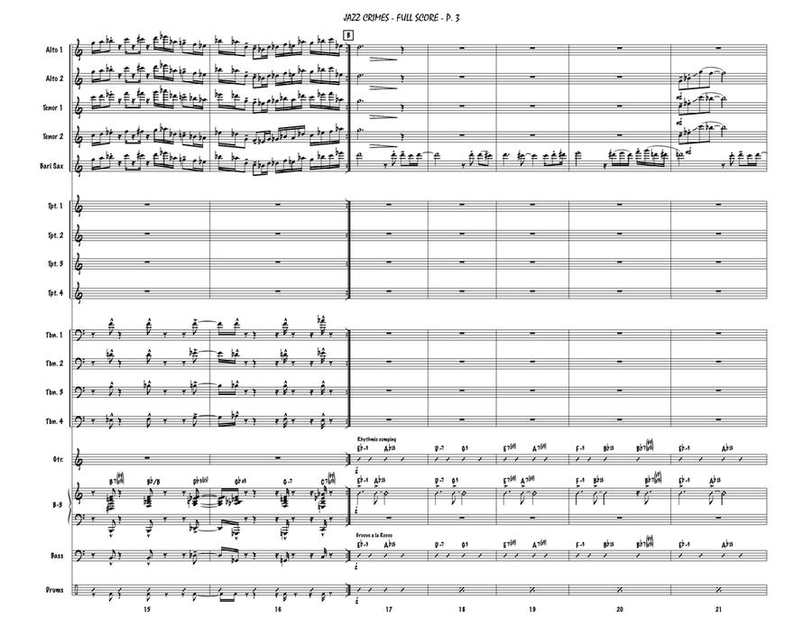 Jazz Crimes Jazz Ensemble scores gallery preview page 3