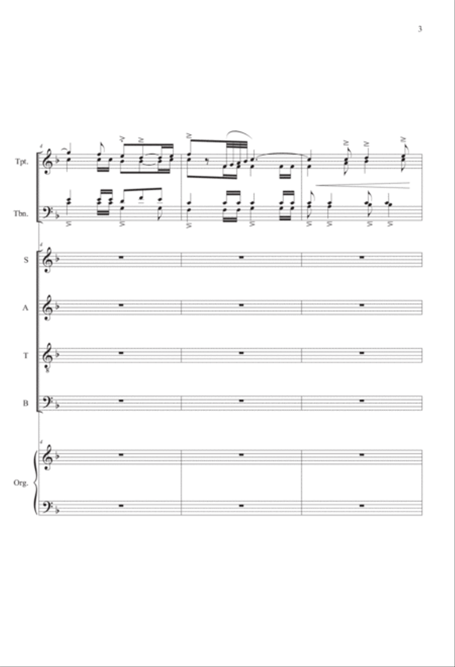 Shout for Joy to the World (Downloadable Brass Full Score) Choir scores gallery preview page 3
