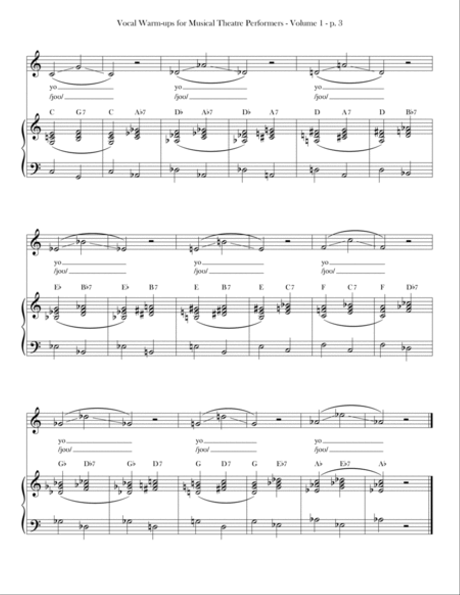 Vocal Warm-Ups for Musical Theatre Performers: Volume 1 Voice scores gallery preview page 3