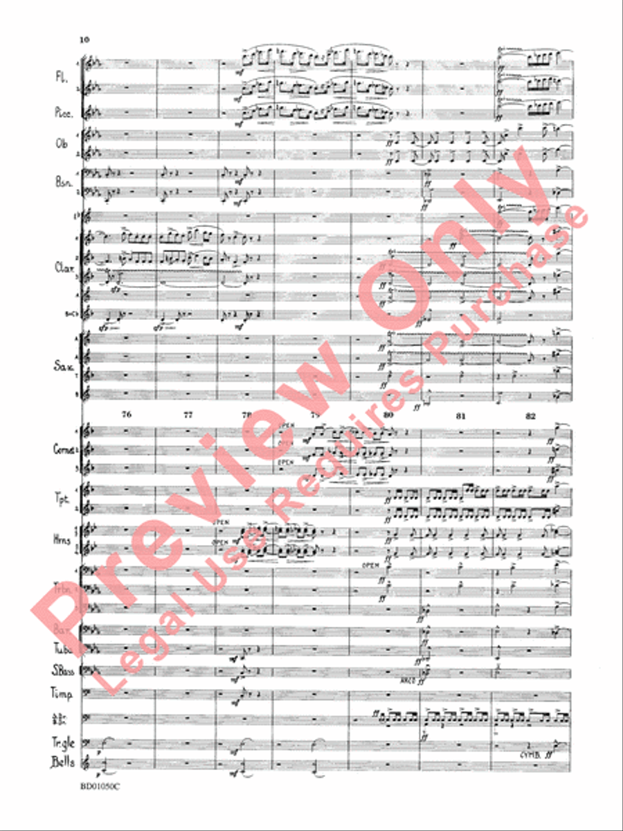 Trittico Concert Band scores gallery preview page 13