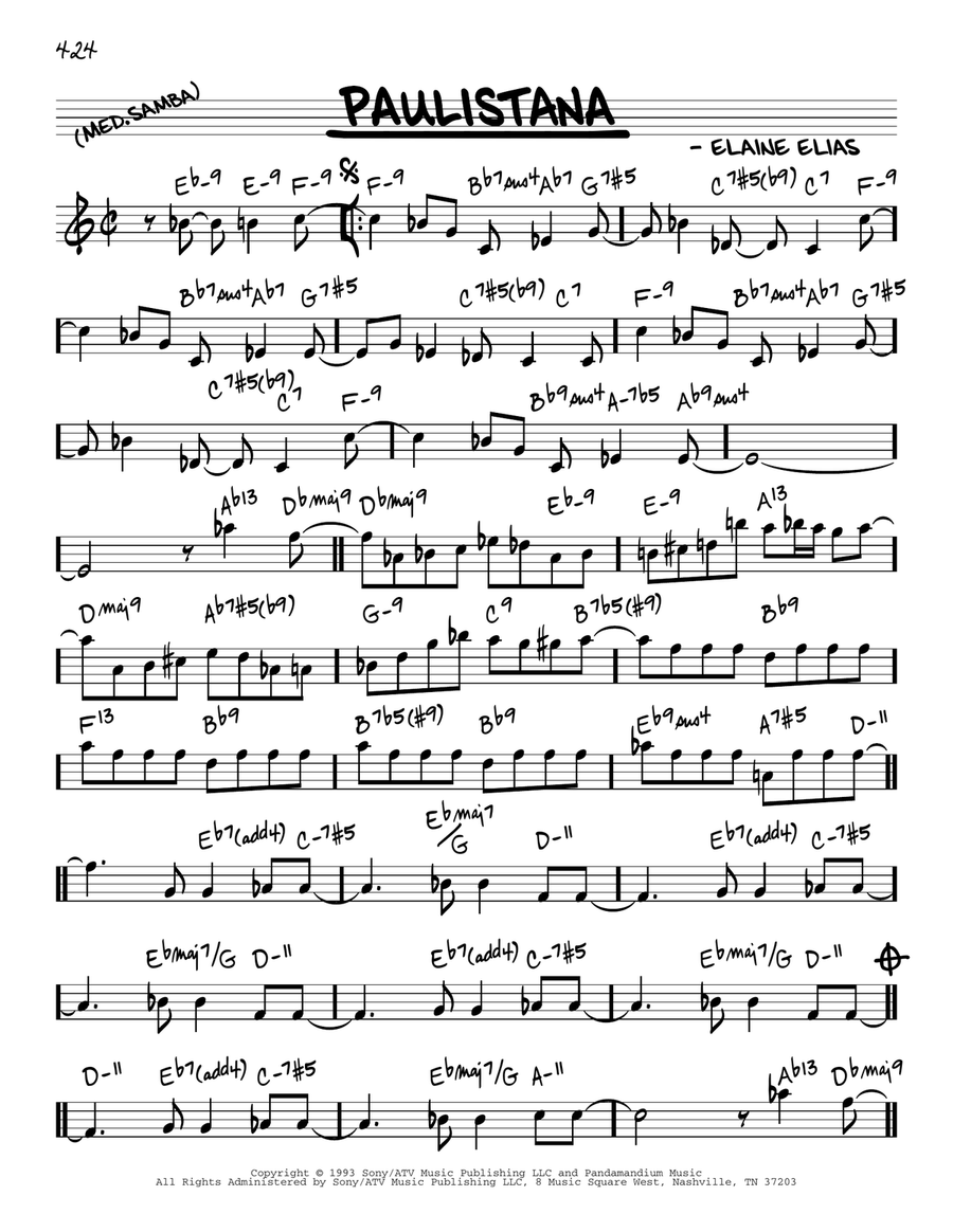 Paulistana Paulistana Piano scores gallery preview page 1