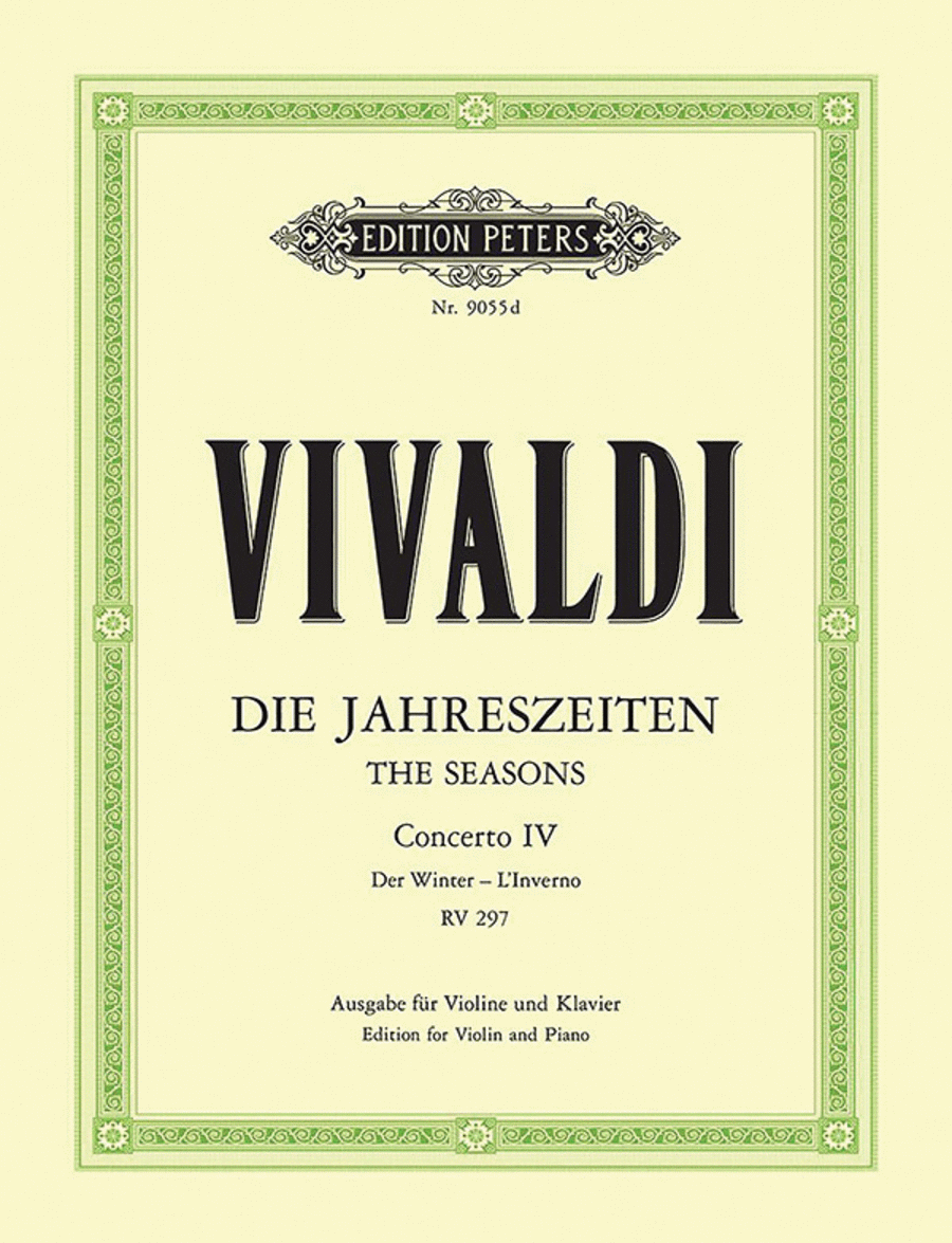 Violin Concerto in F minor Op. 8 No. 4 Winter (Edition for Violin and Piano) Violin Solo scores gallery preview page 1