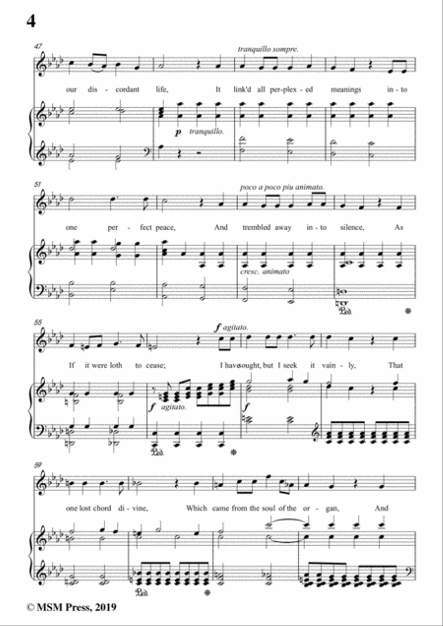 Arthur Sullivan-Lost Chord,in A flat Major,for Voice and Piano Voice Solo scores gallery preview page 6