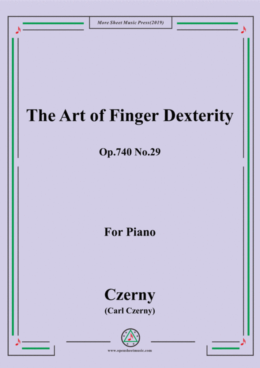 Czerny-The Art of Finger Dexterity,Op.740 No.29,for Piano image number null
