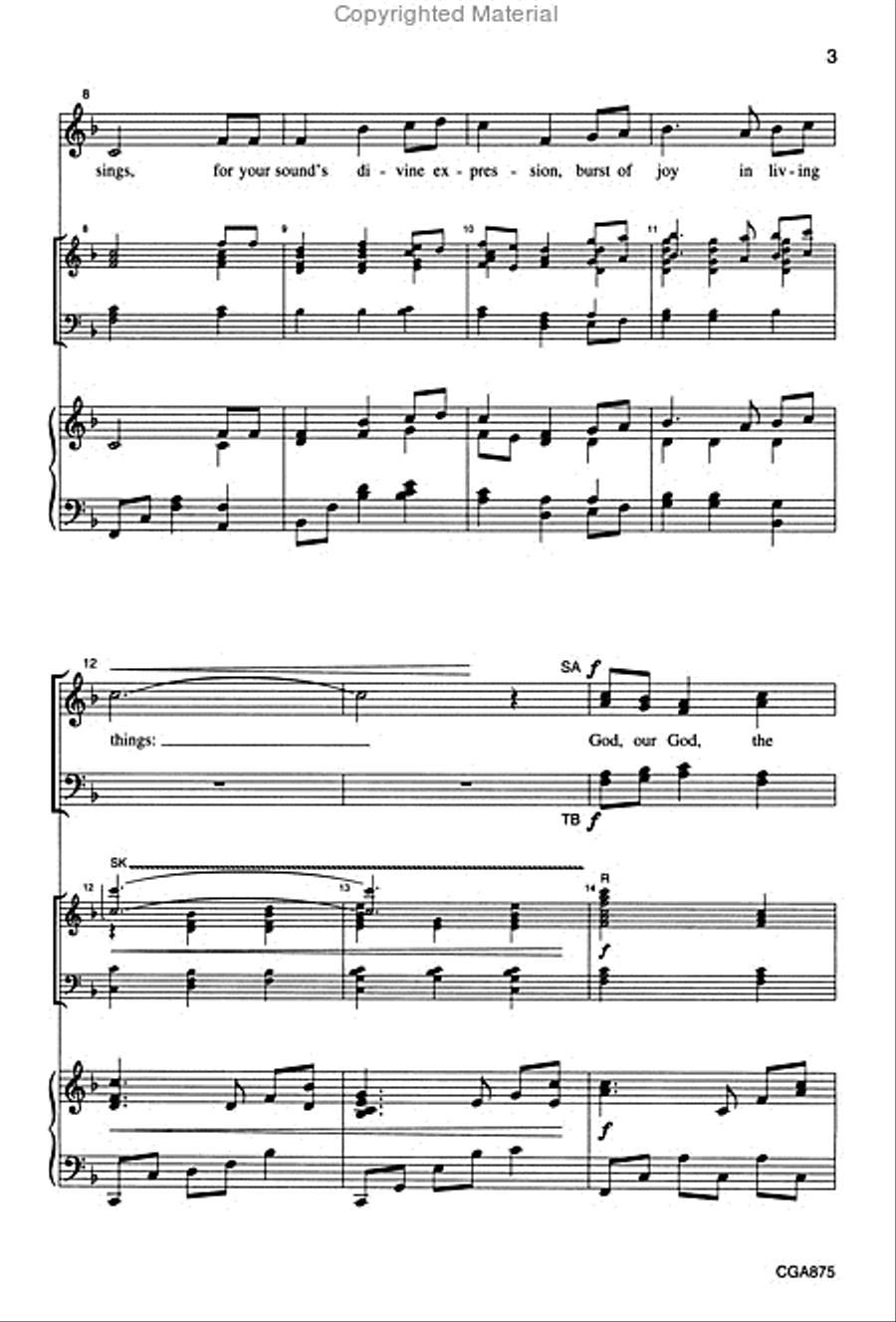 Music of Creation Choral Full Score Choir scores gallery preview page 3