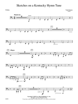Sketches on a Kentucky Hymn Tune: Tuba