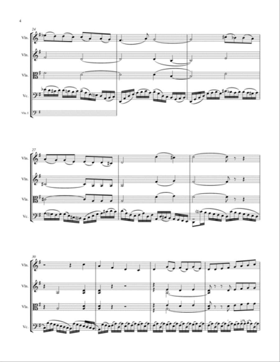 PRELUDE FROM CELLO SUITE NO. 1 by Bach String Trio, Intermediate Level for 2 violins and cello or vi Cello scores gallery preview page 5