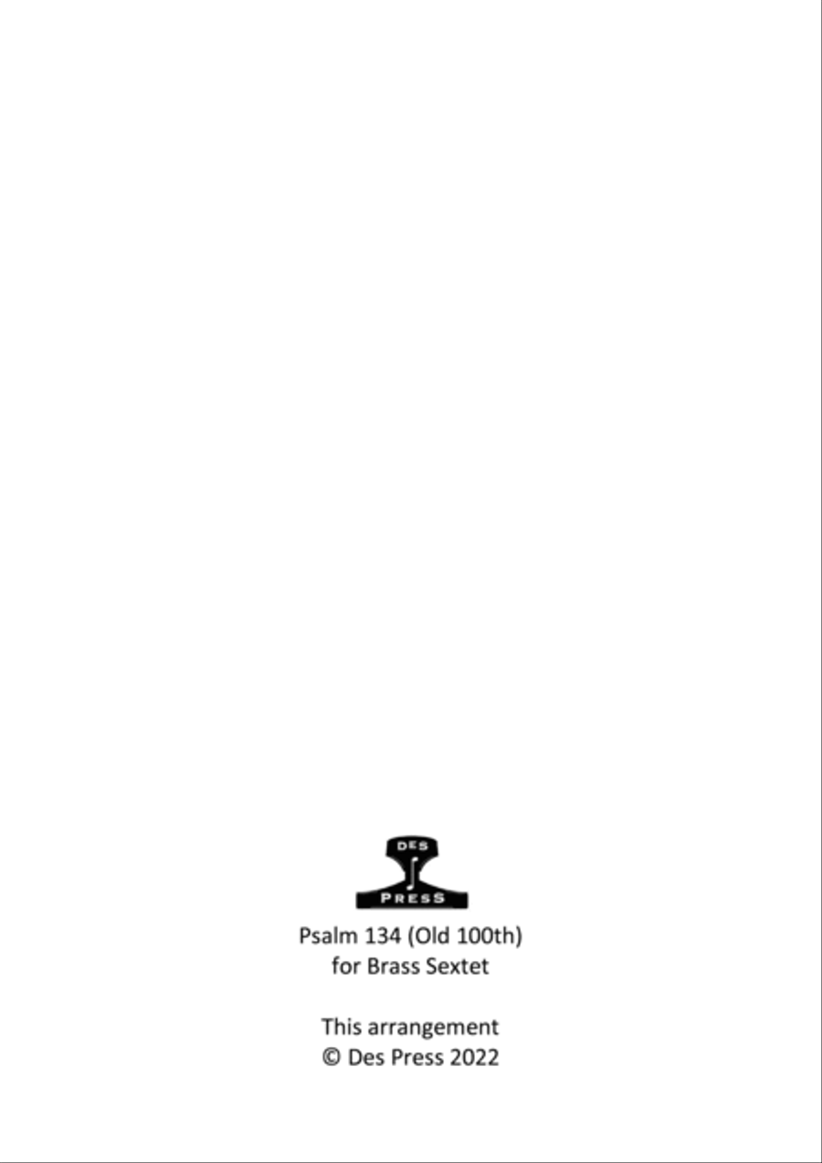 Psalm 134 Brass Ensemble scores gallery preview page 2