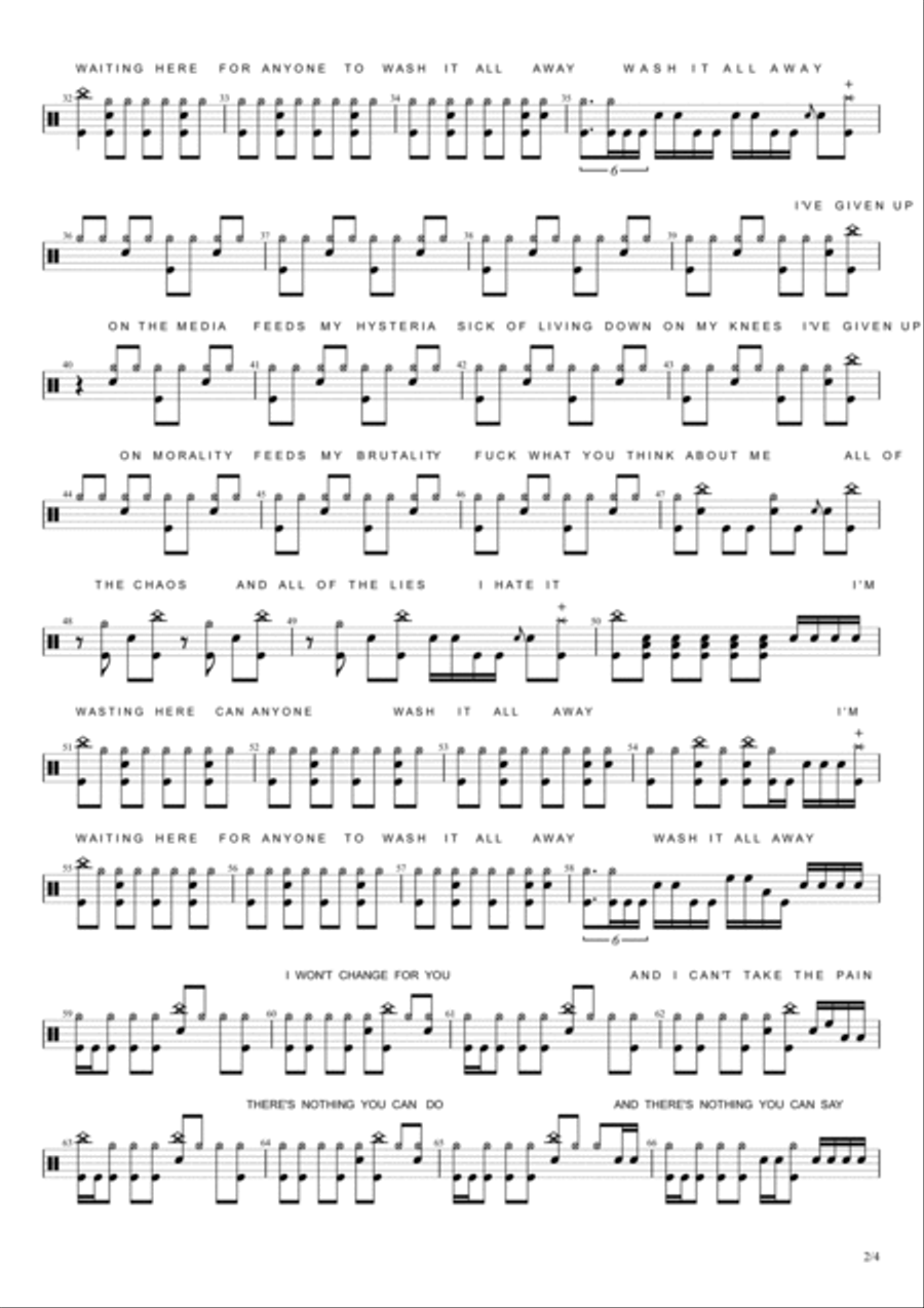 Wash It All Away Drum Set scores gallery preview page 2