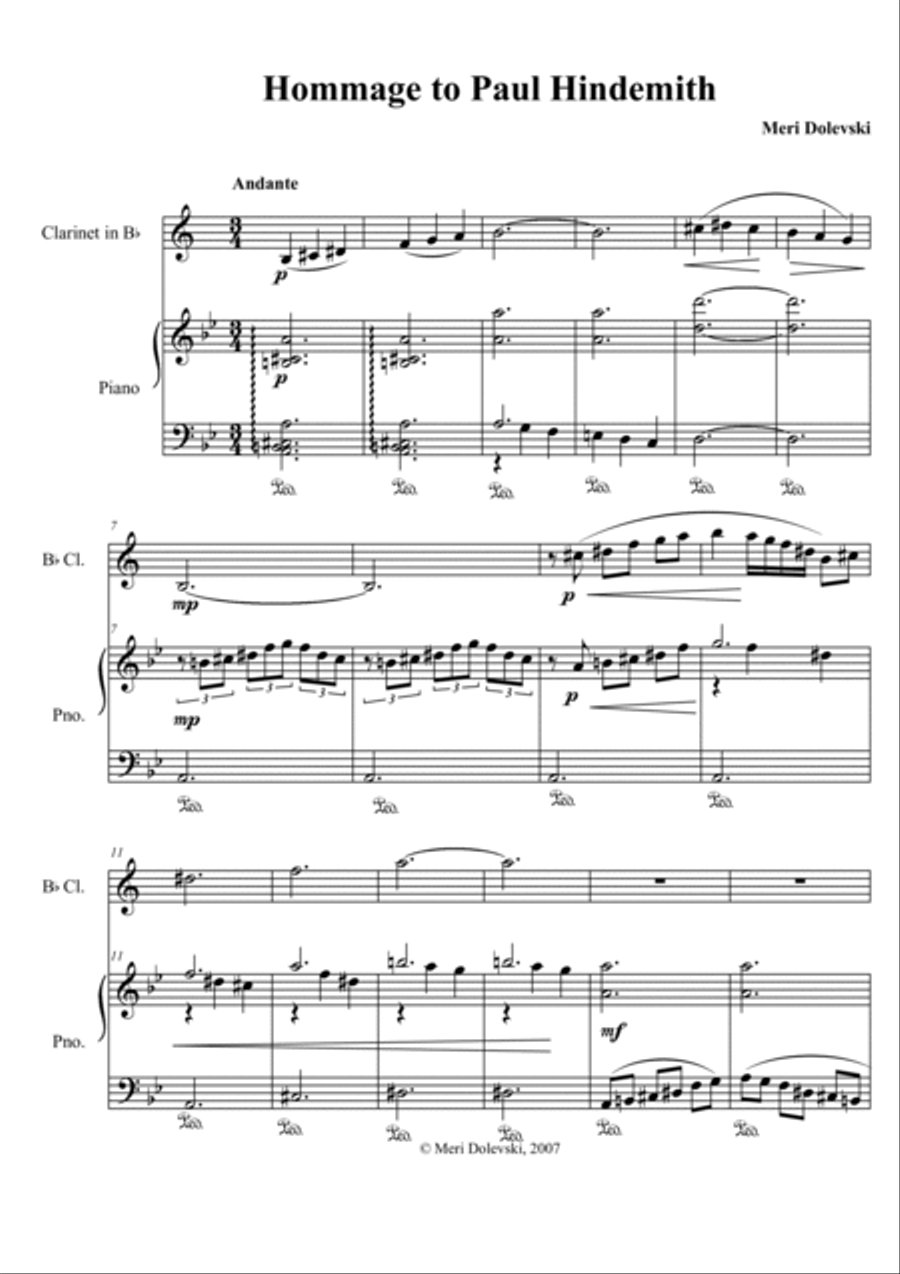 Hommage to Paul Hindemith Piano scores gallery preview page 2