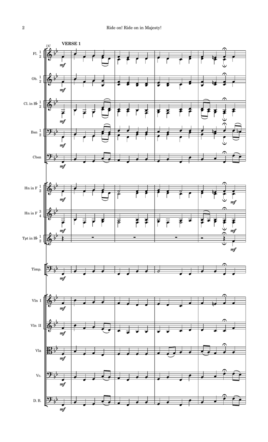 Ride on! Ride on in Majesty! Full Orchestra scores gallery preview page 4