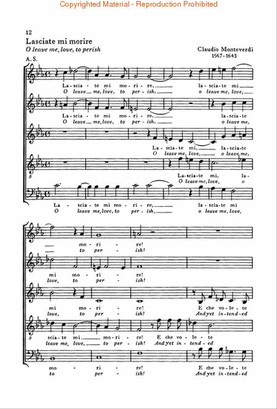 European Madrigals For Mixed Voices 4-Part scores gallery preview page 3