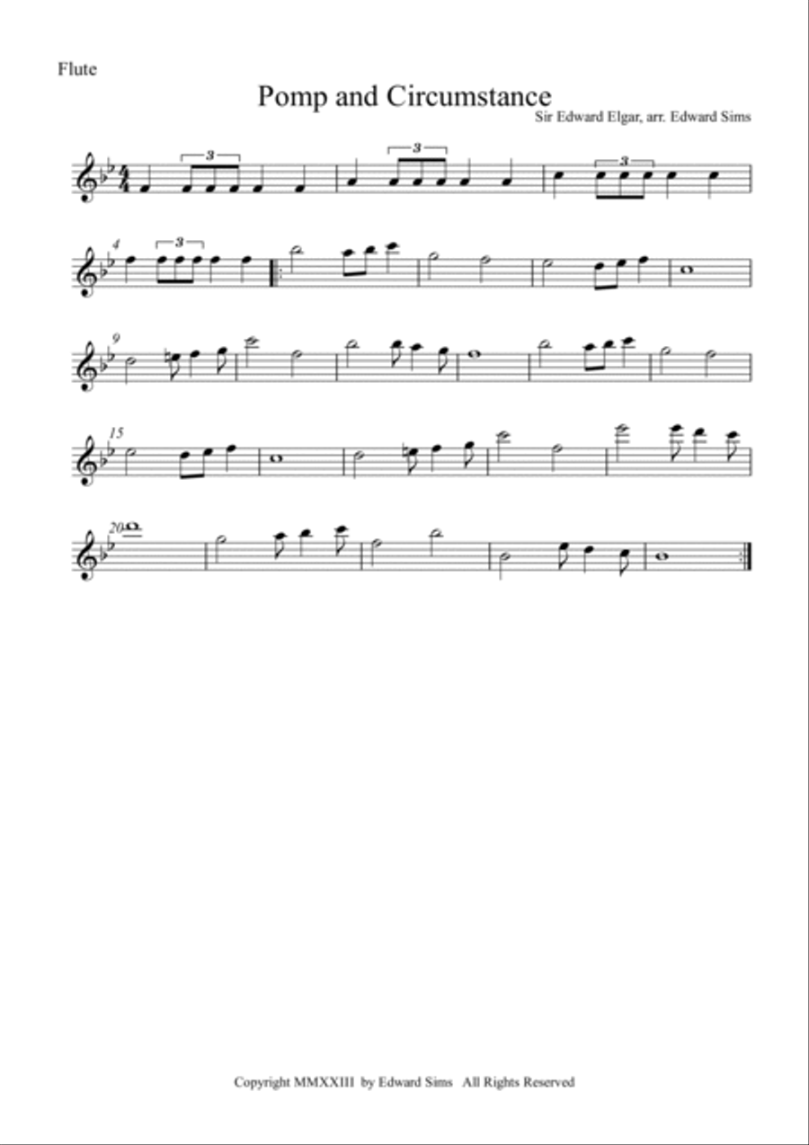 Pomp and Circumstance Concert Band scores gallery preview page 4