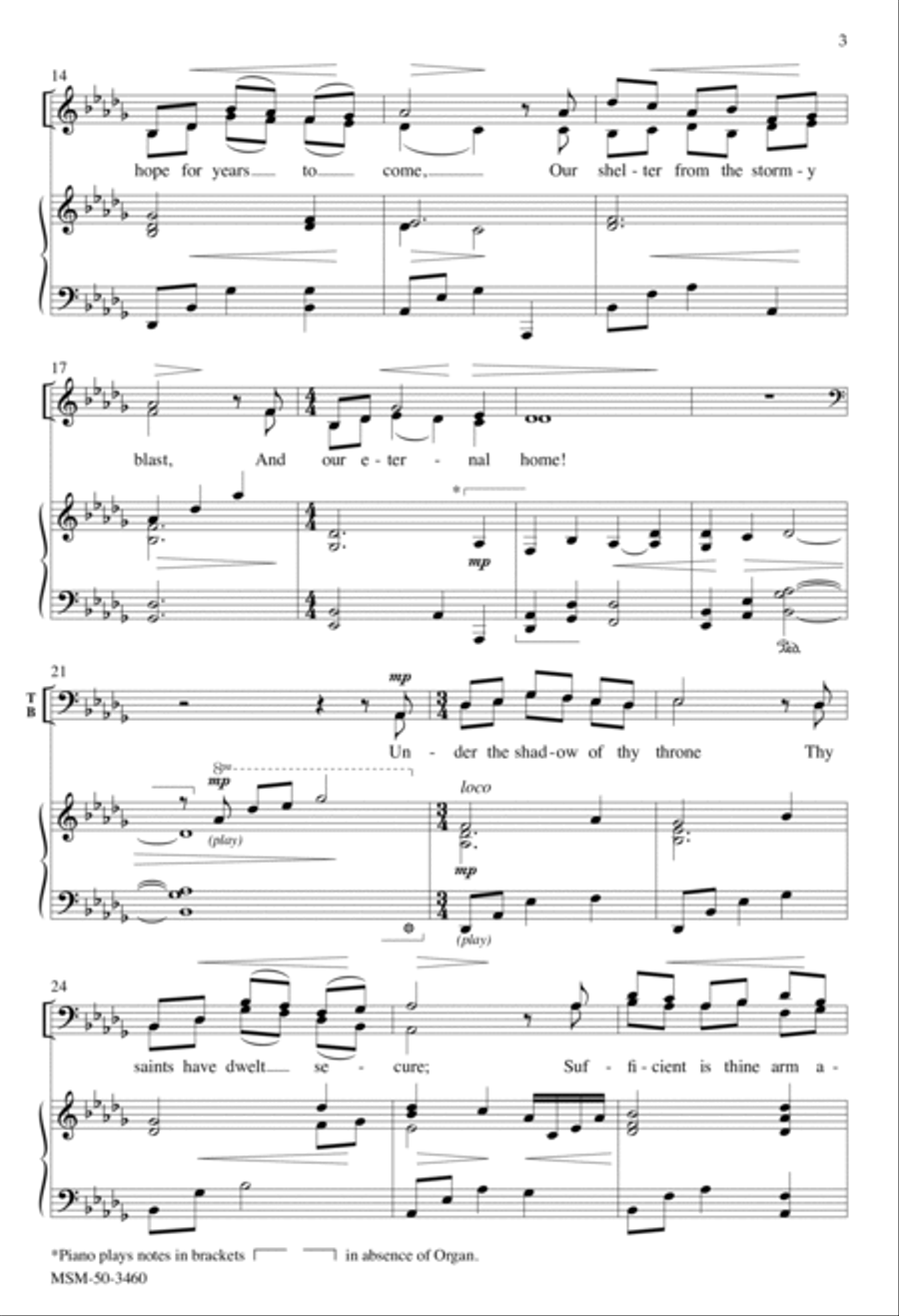 O God, Our Help in Ages Past 4-Part scores gallery preview page 2