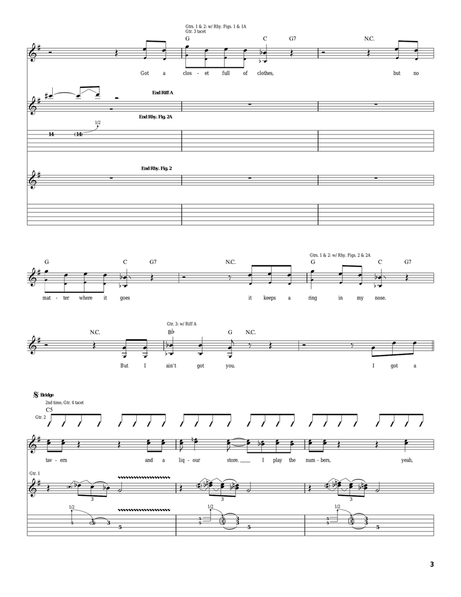 I Ain't Got You Acoustic Guitar scores gallery preview page 3