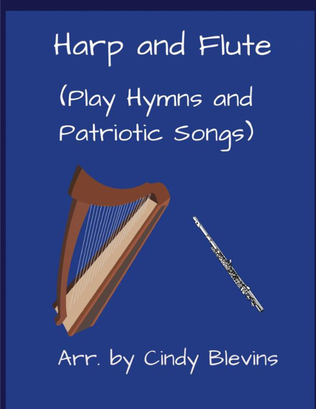 Book cover for Harp and Flute (Play Hymns and Patriotic Songs) (13 arrangements)