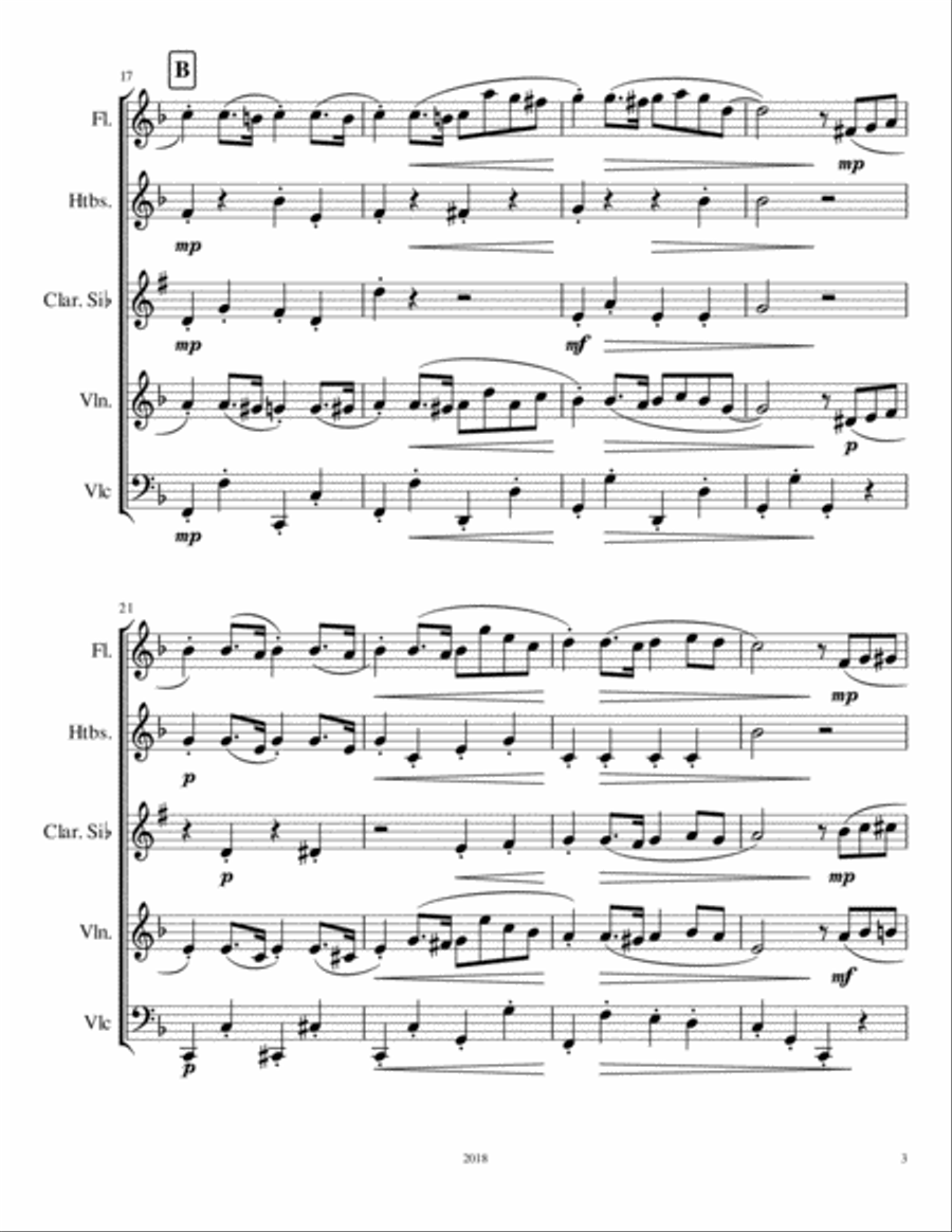 Papillon (Butterfly) Papillon (Butterfly) Small Ensemble scores gallery preview page 3