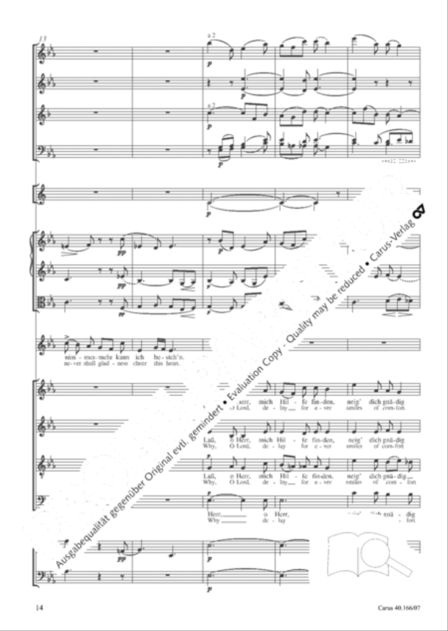 Hymn; Three sacred songs; fugue (Hymne; Drei geistliche Lieder und Fuge) Orchestra scores gallery preview page 15