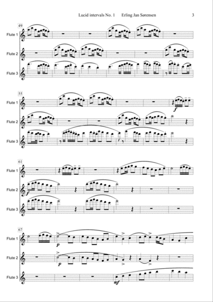 Lucid intervals 1-4 Woodwind Trio scores gallery preview page 3