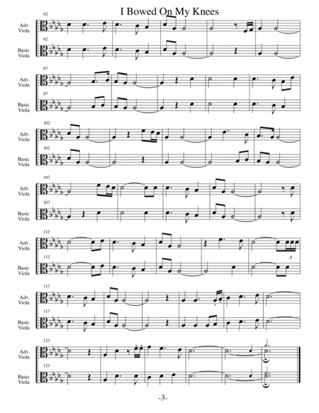 I Bowed On My Knees and Cried Holy (Arrangements Level 2-4 for VIOLA + Written Acc) Hymn image number null