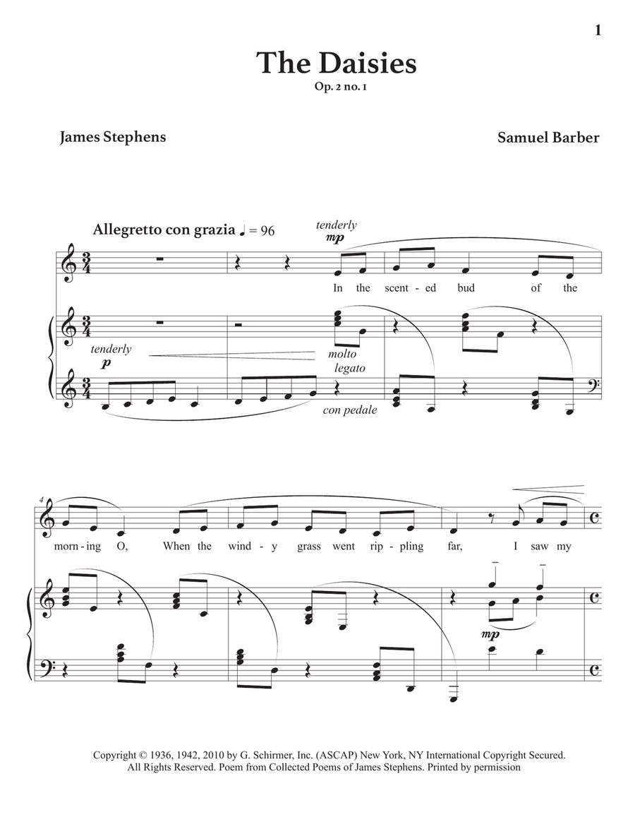 The Daisies, Op. 2, No. 1 Voice scores gallery preview page 2
