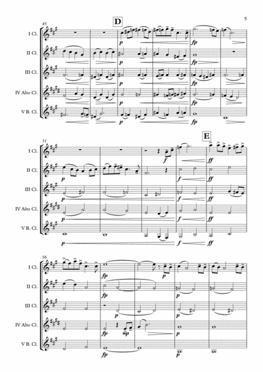 Two Elegiac Melodies "II. Last spring" (Edvard Grieg) Clarinet Choir arr. Adrian Wagner image number null
