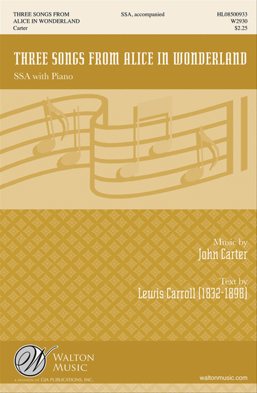 Three Songs from Alice In Wonderland SSA scores gallery preview page 1