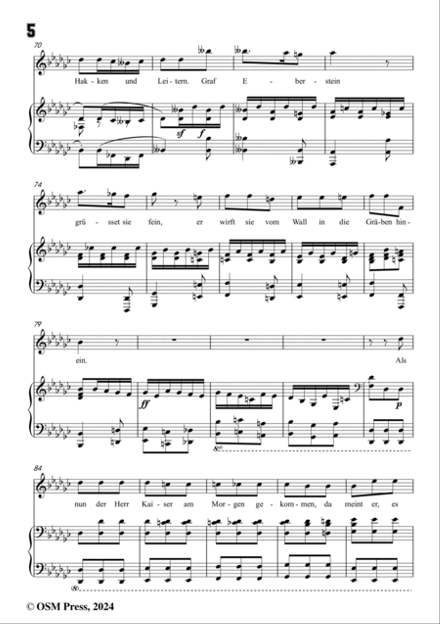 C. Loewe-Graf Eberstein(Zu Speier im Saale da hebt sich ein Klingen),in G flat Major Voice scores gallery preview page 6