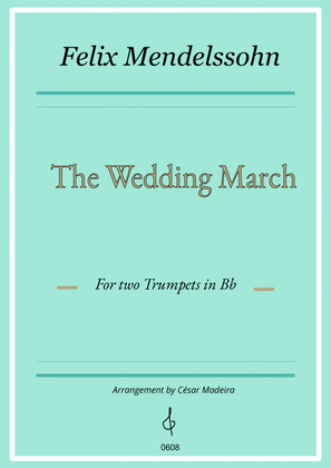 Book cover for The Wedding March - Trumpet Duet (Individual Parts)