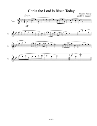 Book cover for Christ the Lord is Risen Today (flute solo)